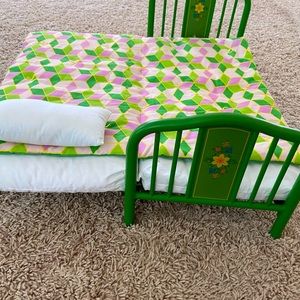 American Girl Kit Kittredge’s Retired Green Metal Trundle Bed